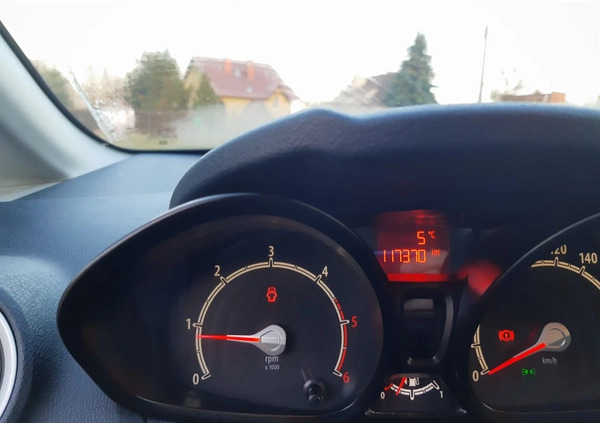 Ford Fiesta cena 19500 przebieg: 117370, rok produkcji 2011 z Kościerzyna małe 191